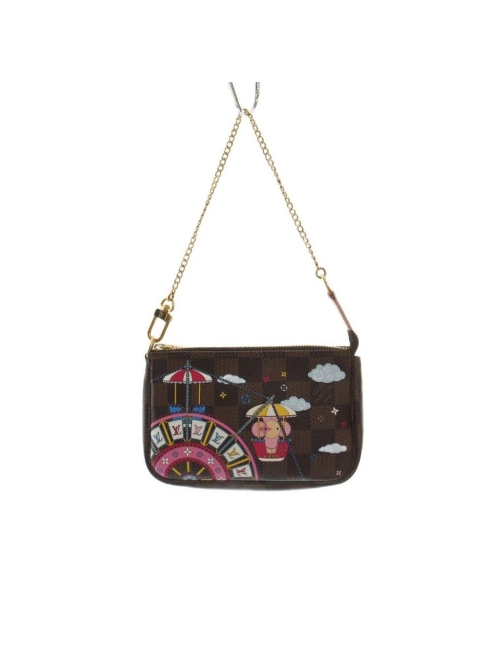 Louis Vuitton Mini Pochette Accessoires Vivienne Damier Pattern Brown